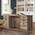 Oak Particle Board and Wood Desk B111866
