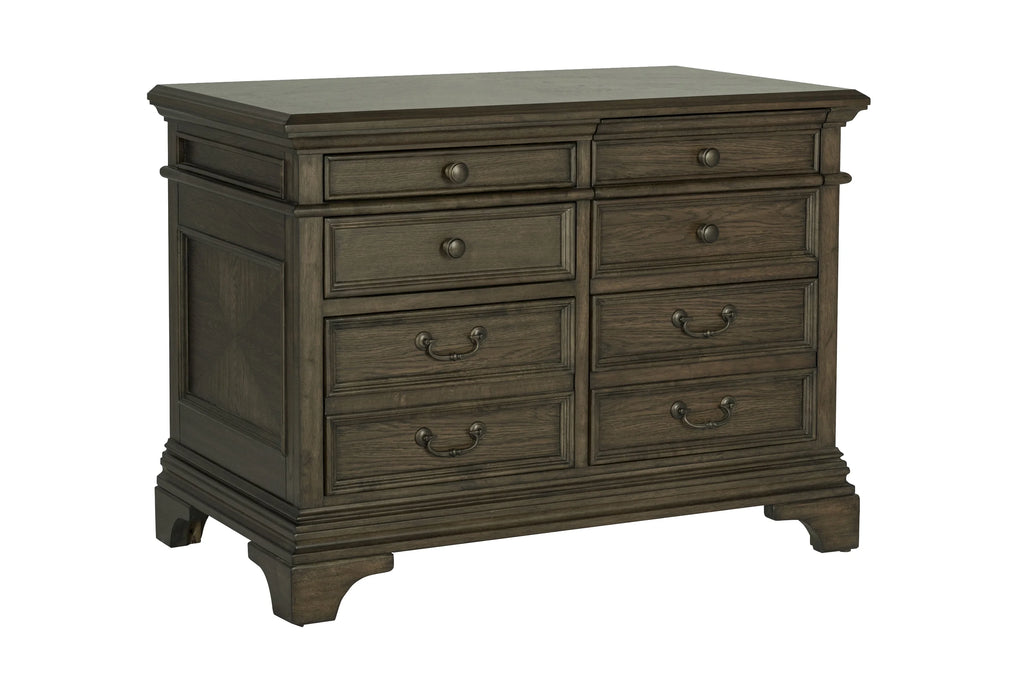5 Drawer File Cabinet Burnished Oak S1582