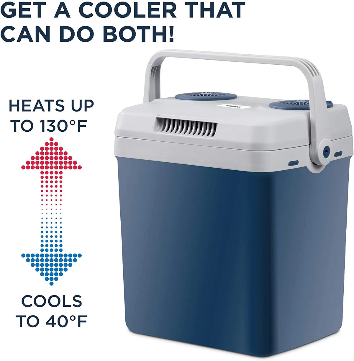 25 L Electric Cooler & Warmer Portable Car Fridge Blue P3168