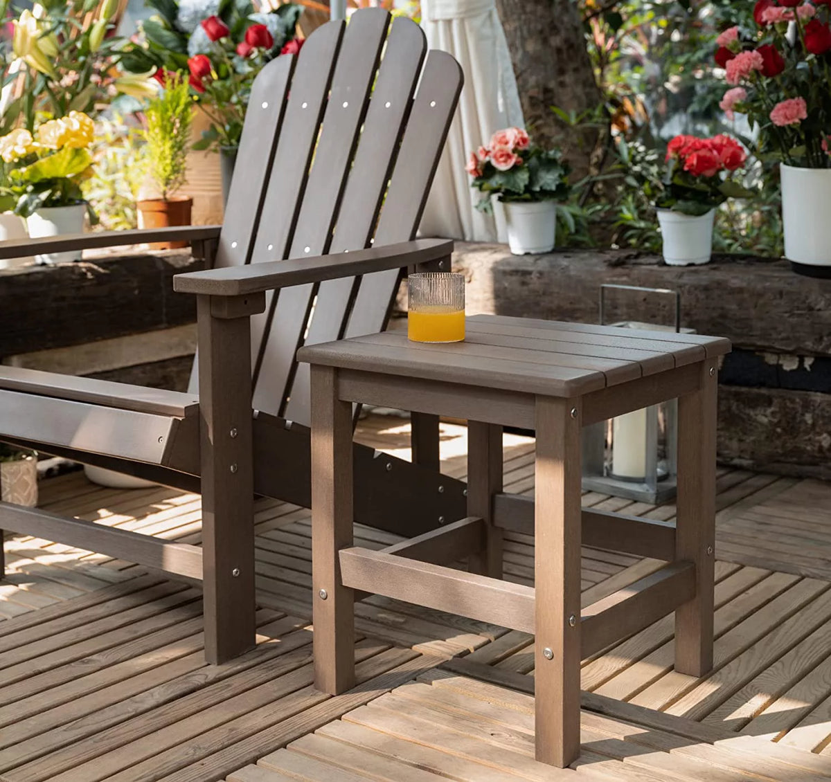 Black Polystyrene Outdoor Side Table N666060