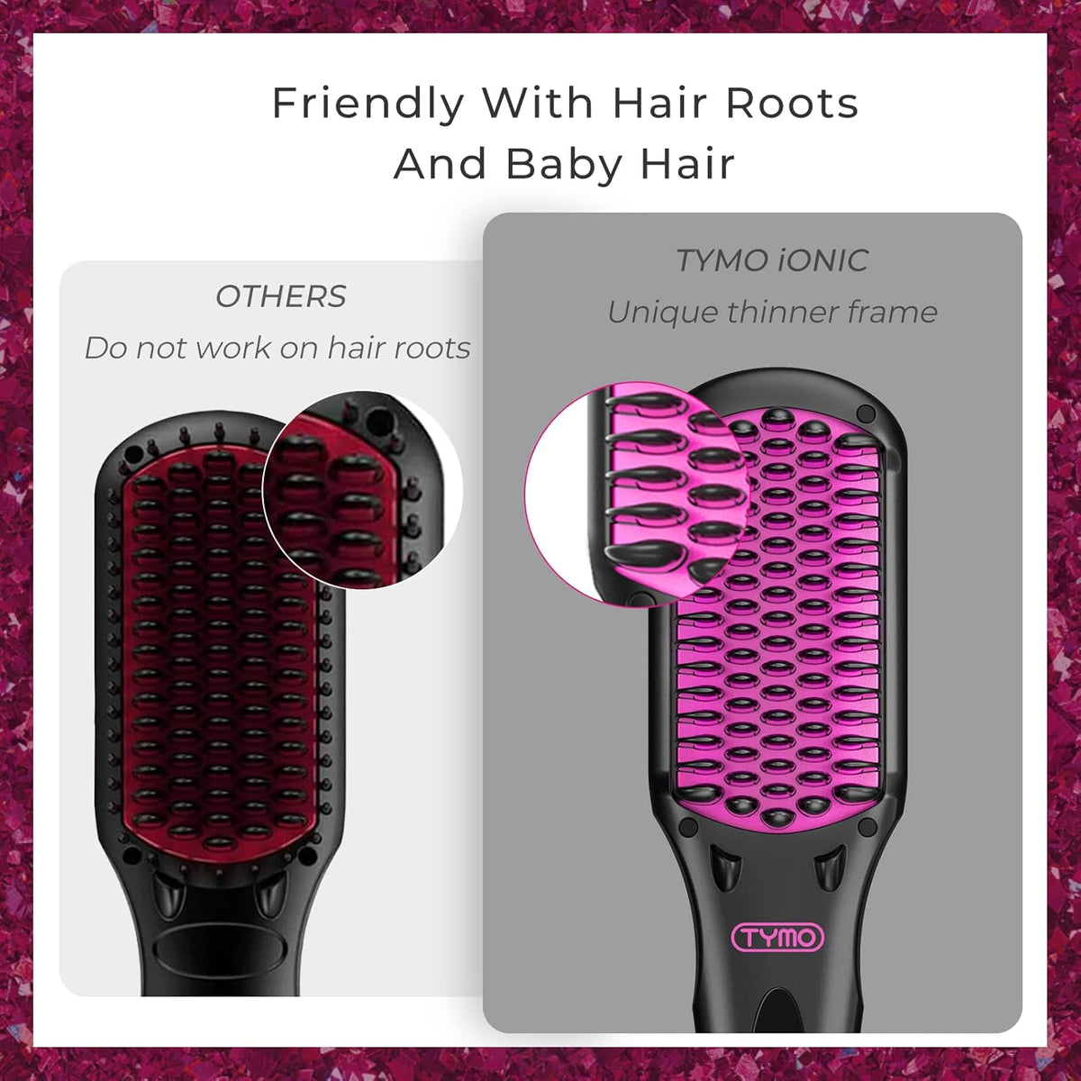 Ionic Hair Straightener Brush with 16 Heat Levels X890661
