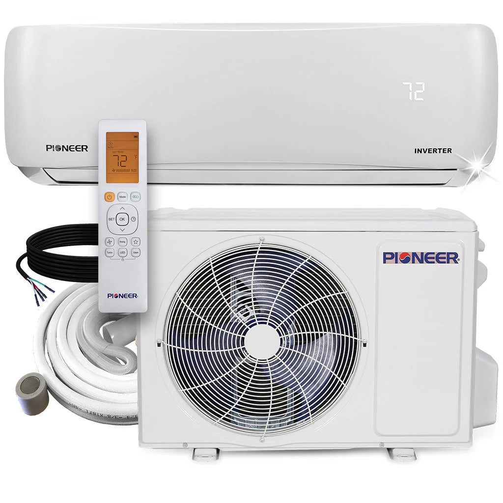 9000 BTU 230V Ductless Mini-Split Inverter Air Conditioner Heat Pump System R592969