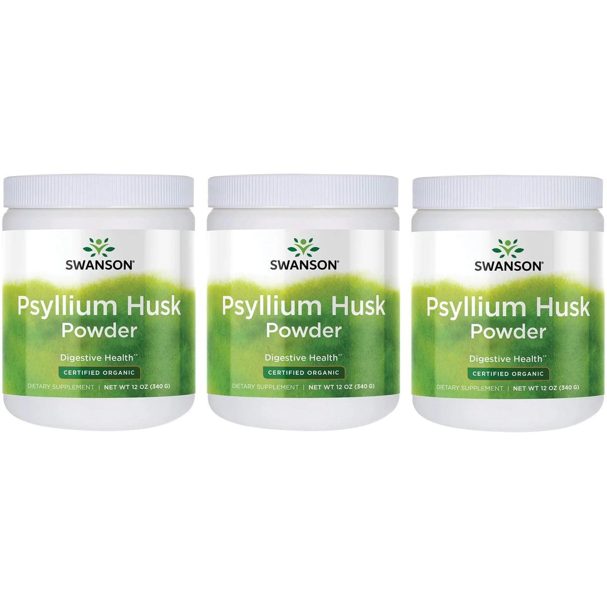 Organic Psyllium Husk Powder 12 oz 3 Pack G2382