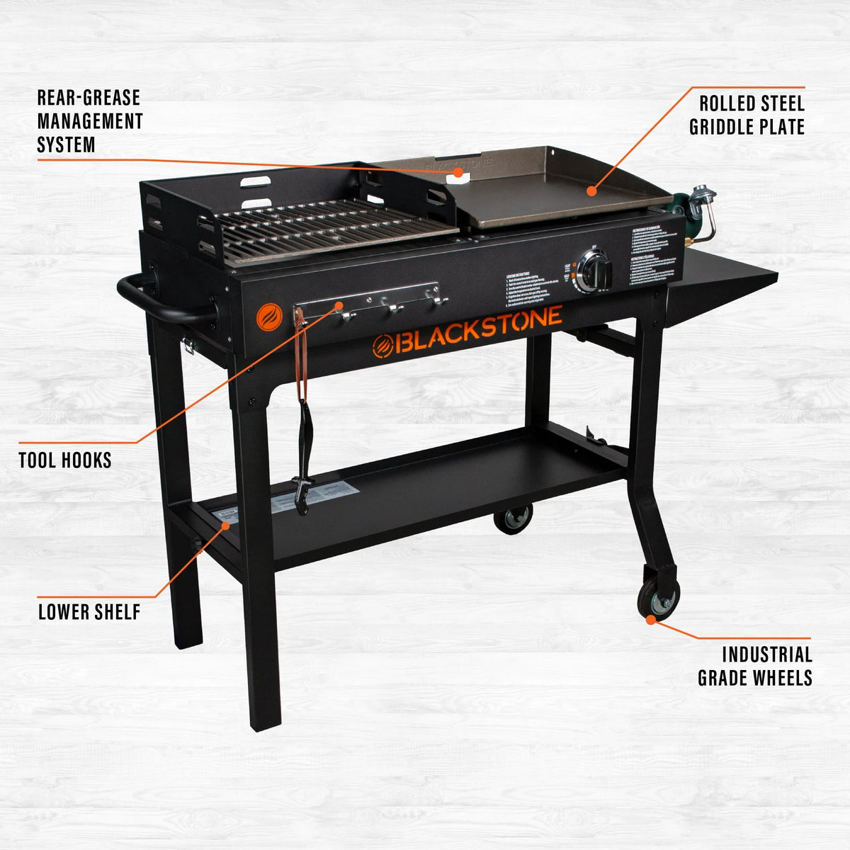 Propane Griddle and Charcoal Grill Combo A62323
