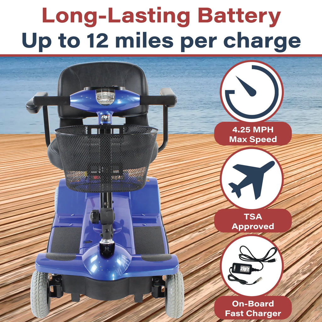 Blue 4 Wheel Folding Mobility Scooter Z952