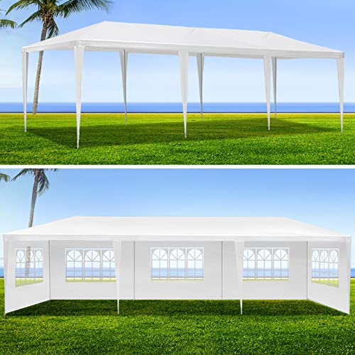 White 10x20 Outdoor Canopy Tent with Removable Sidewalls R9163