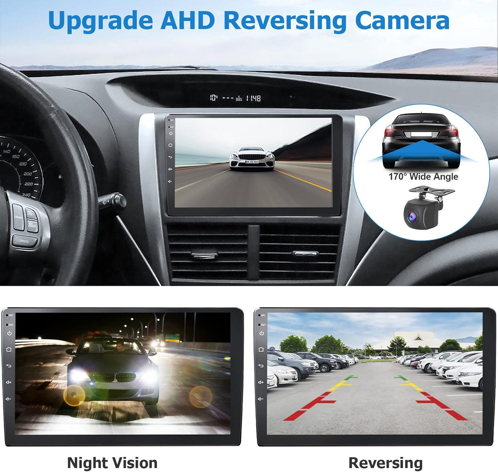 10.1 IPS Touchscreen Double Din Car Stereo with Backup Camera I9083