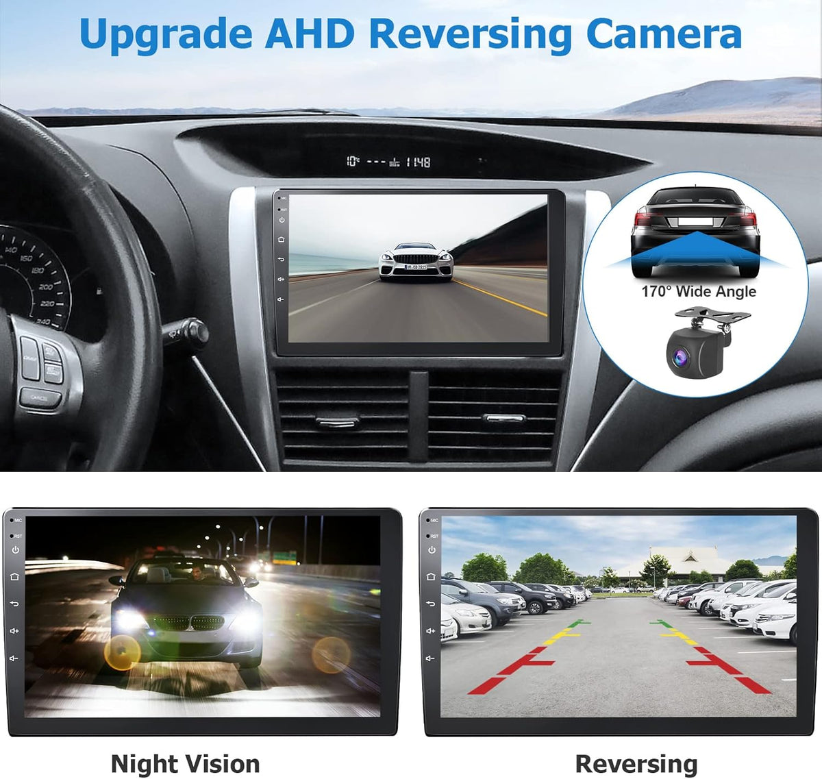 10.1 IPS Touchscreen Double Din Car Stereo with Backup Camera I9083