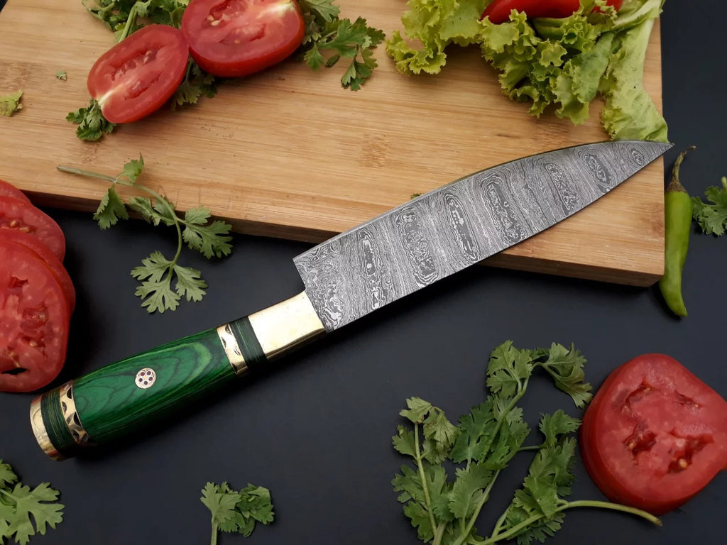 Handmade Damascus Chef Knife Fixed Blade W140