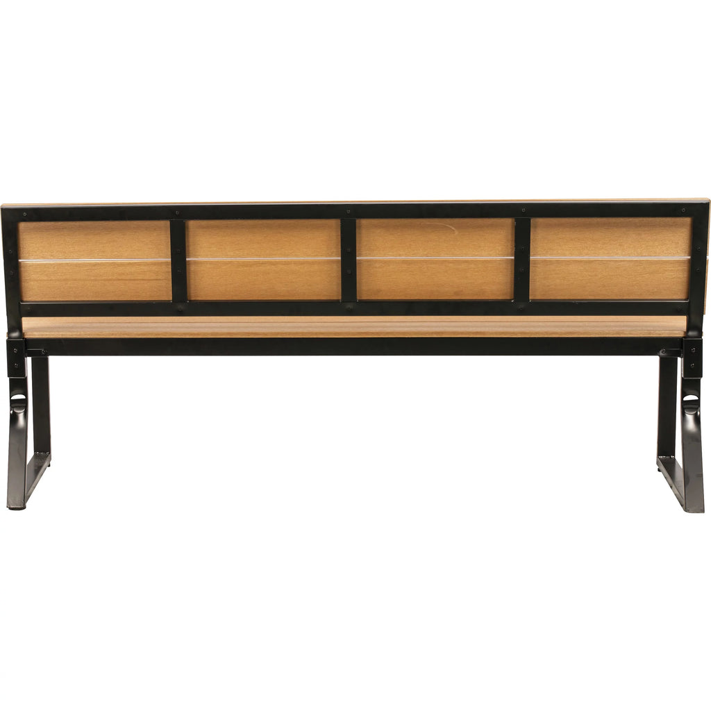 Teak Outdoor Bench with Backrest T666706