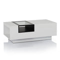 Modern Wood Storage Coffee Table in White and Black Q105