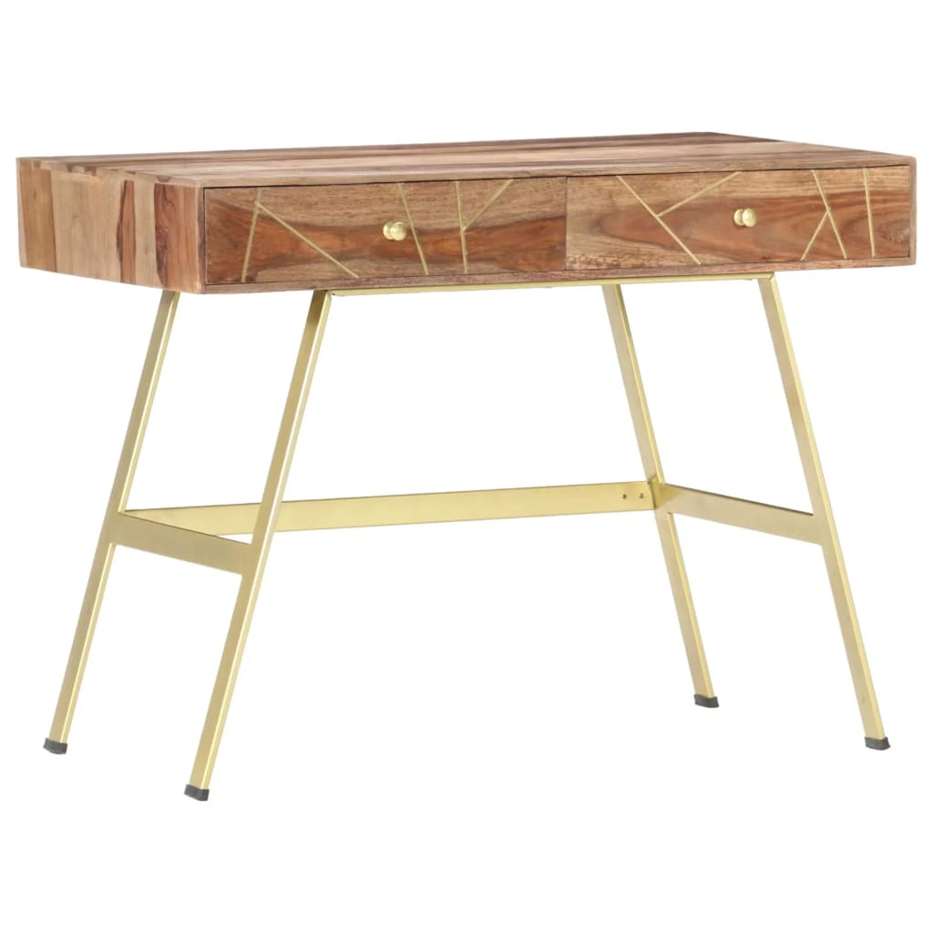 Sheesham Wood Writing Desk with 2 Storage Drawers T73712