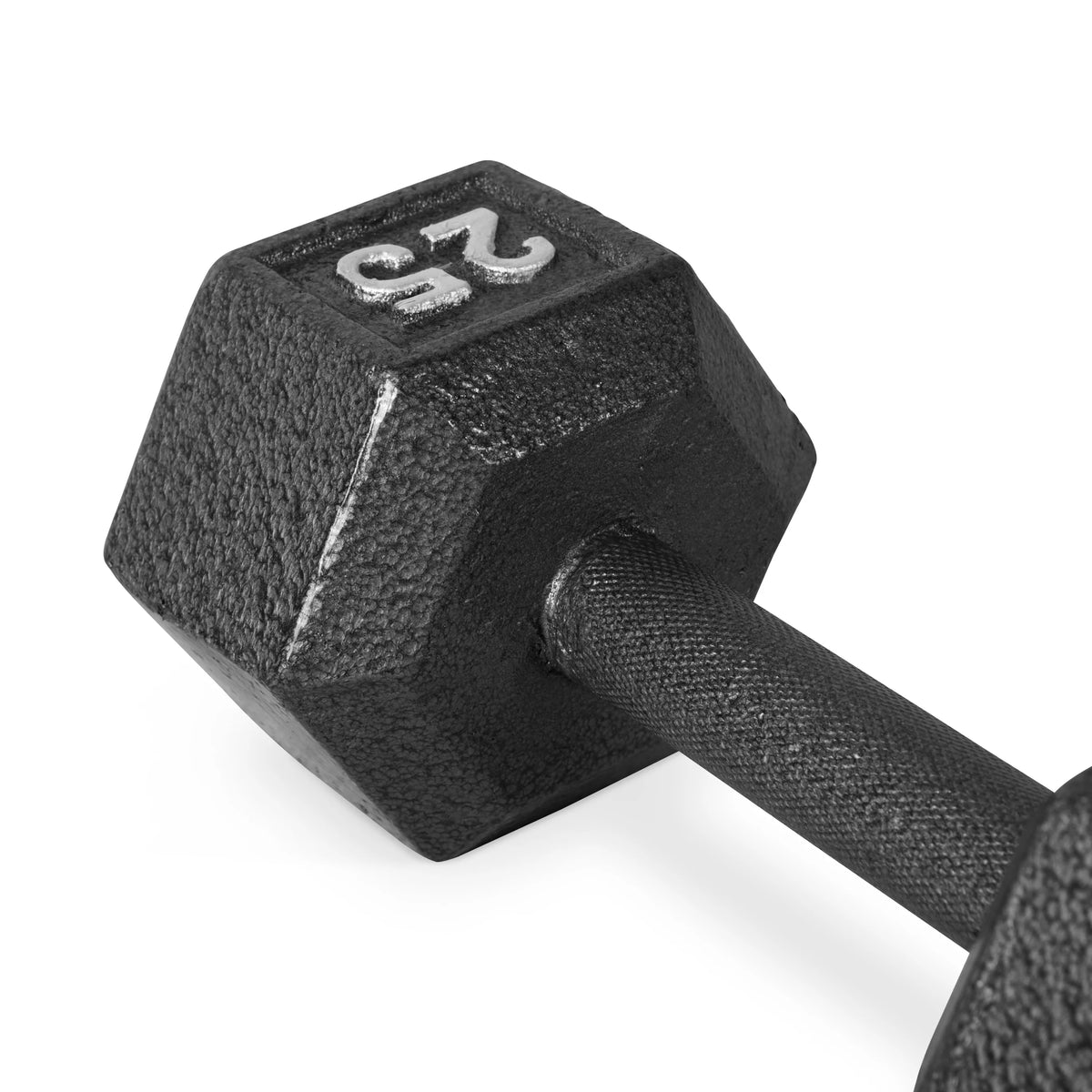 100 lb Cast Iron Hex Dumbbell Weight Set with Rack V96536