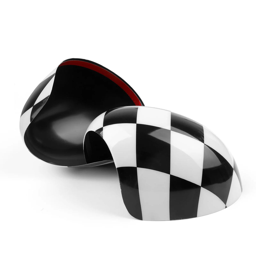 2 x Checkered Mirror Covers for MINI Cooper Z7725