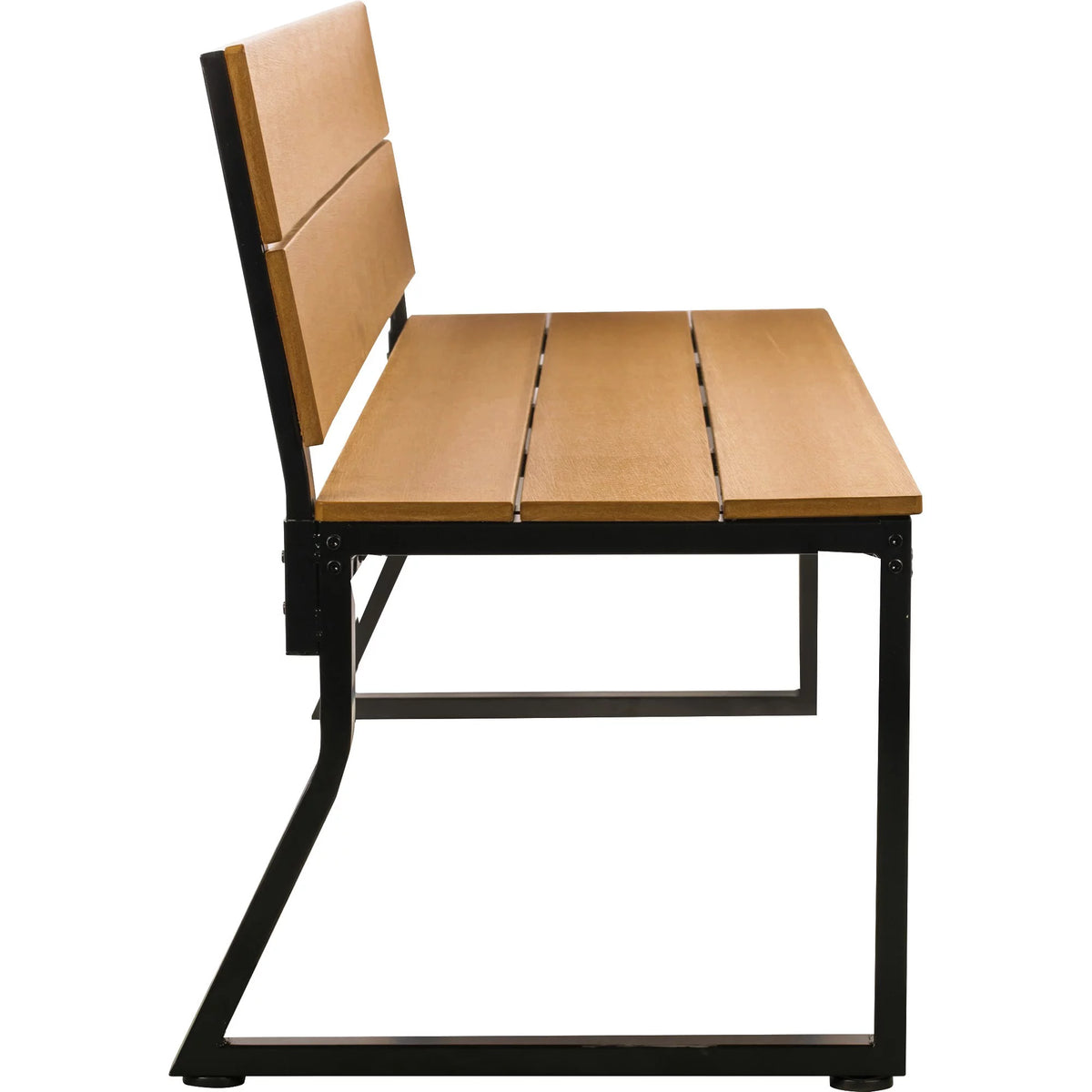 Teak Outdoor Bench with Backrest T666706