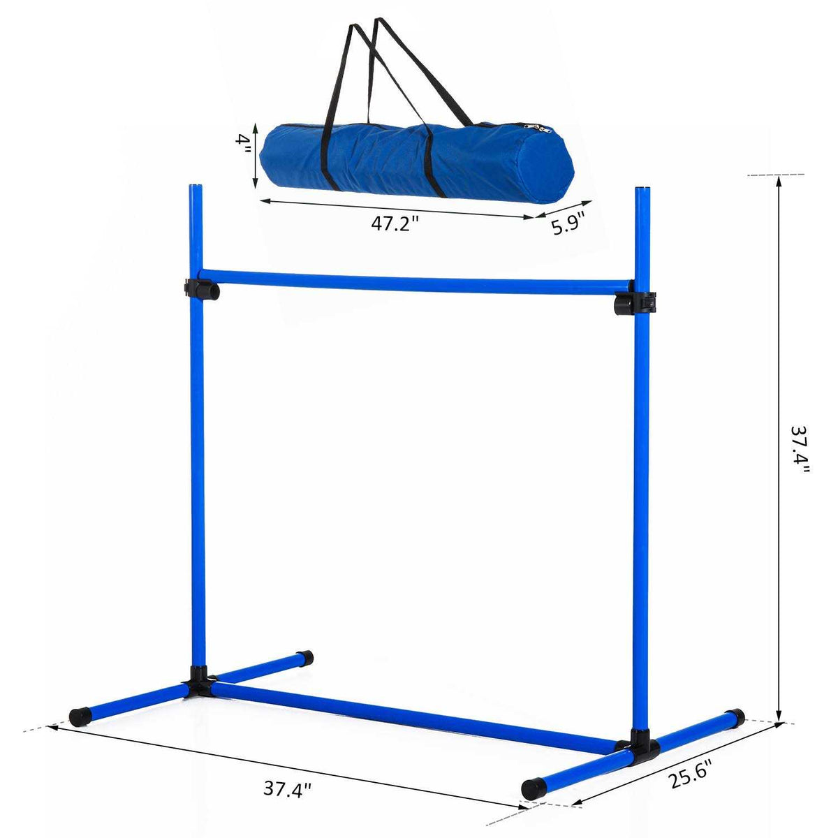 4 Piece Dog Agility Equipment with Adjustable Height Jump Bars E17194