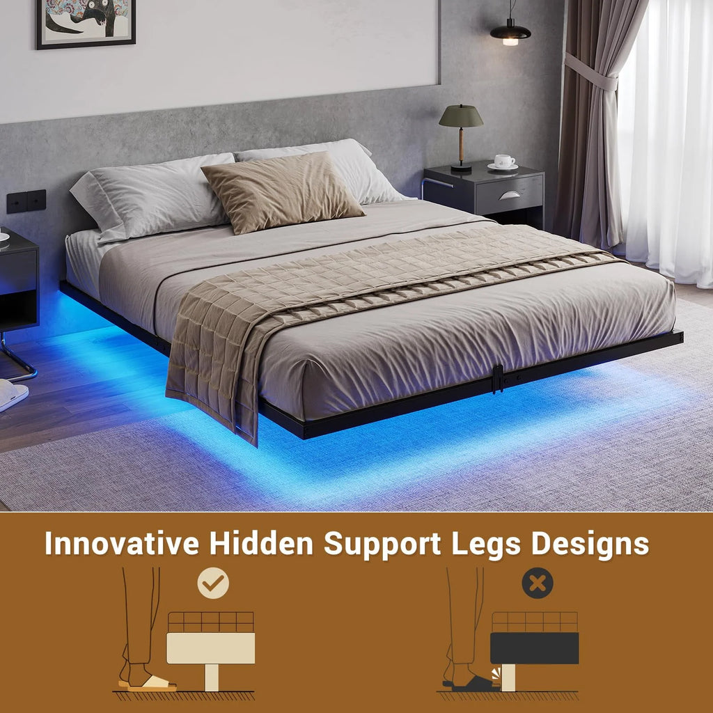 Queen Bed Frame with LED Lights C451948