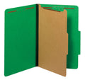 Dark Green Legal Size Pressboard Classification Folders Box of 10 F73556
