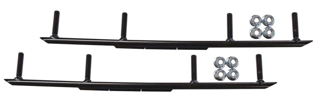 Black Razor Snowmobile Skis with 4" Round Bars Complete Kit P358825