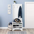 White 9 Cubby Hall Tree I40427
