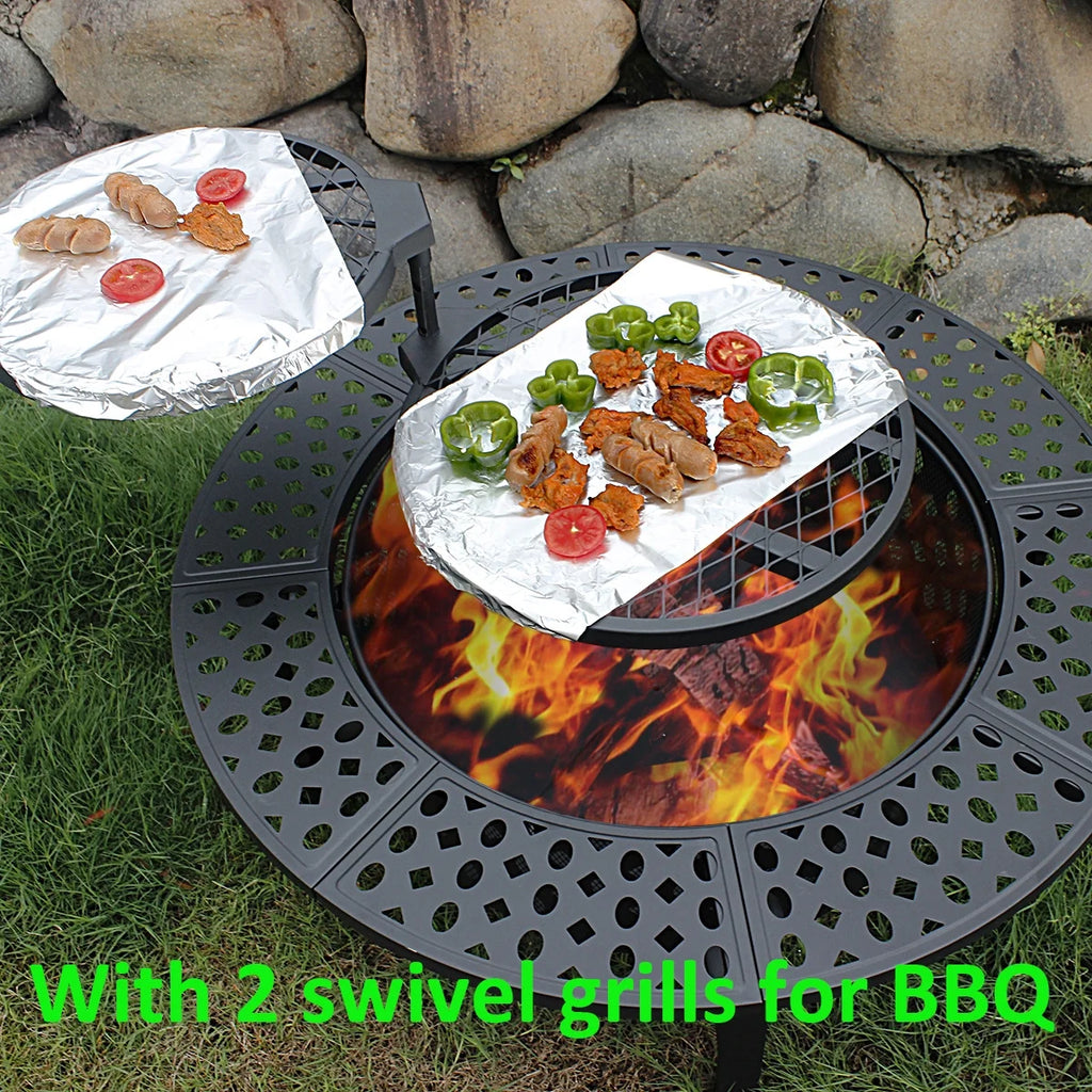 36 inch Round Wood Burning Metal Fire Pit A412