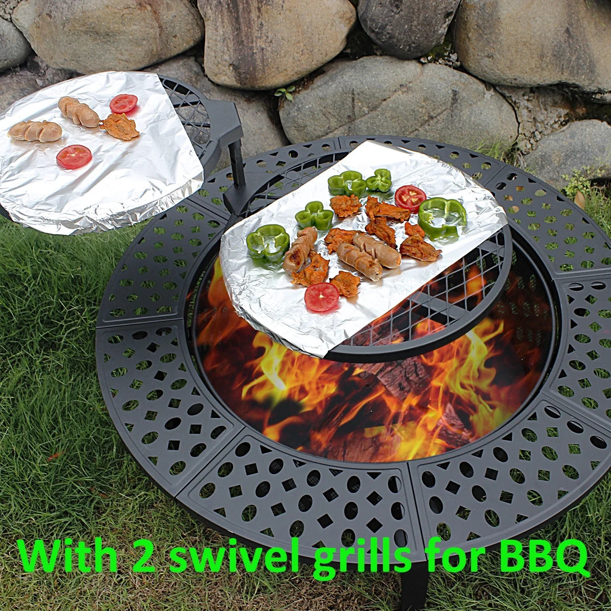 36 inch Round Wood Burning Metal Fire Pit A412
