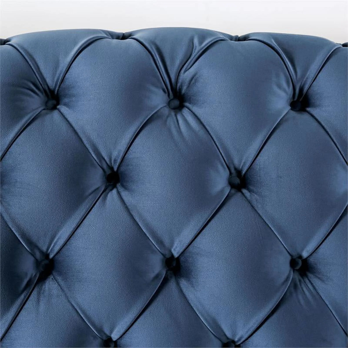 Blue Fabric Tufted 2-Piece Sofa Set D458