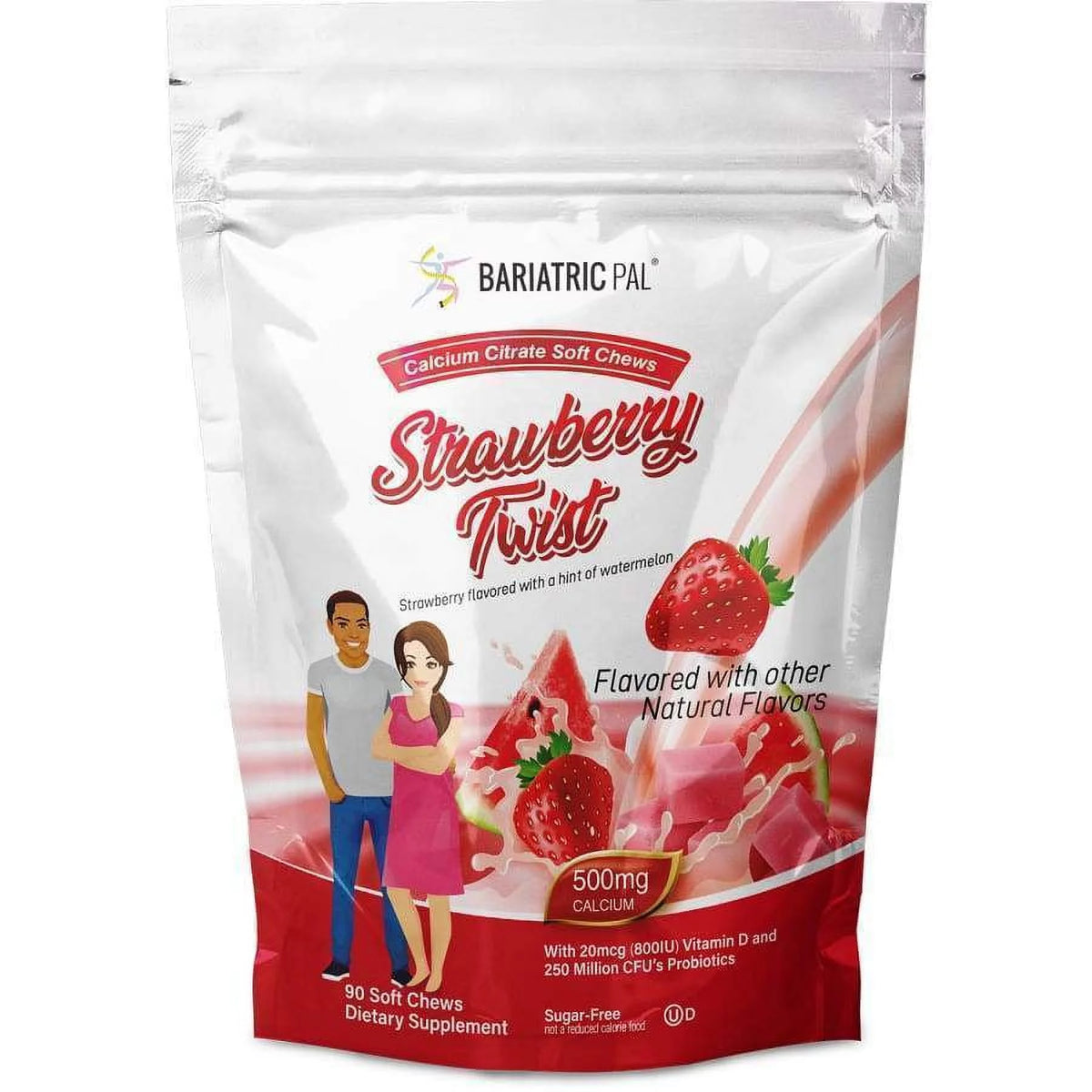 Sugar-Free Calcium Citrate Soft Chews 500mg with Probiotics 90ct I784367