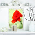 Big Red Poppy Flower Watercolor Painting Print on Wrapped Canvas I54899