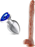 Heart Shaped Butt Plugs + 17.3 Inch Dildo C798473