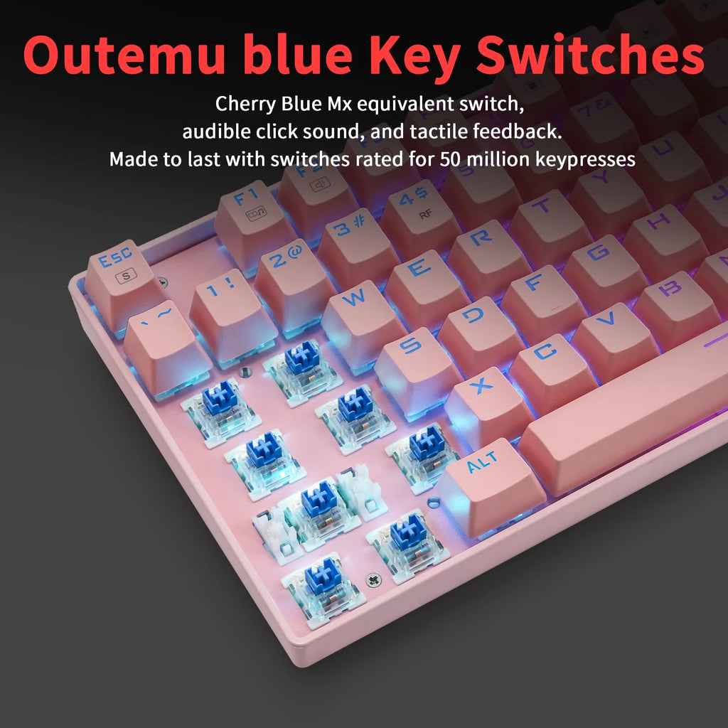 RGB Wireless Mechanical Keyboard with Blue Switches O833254
