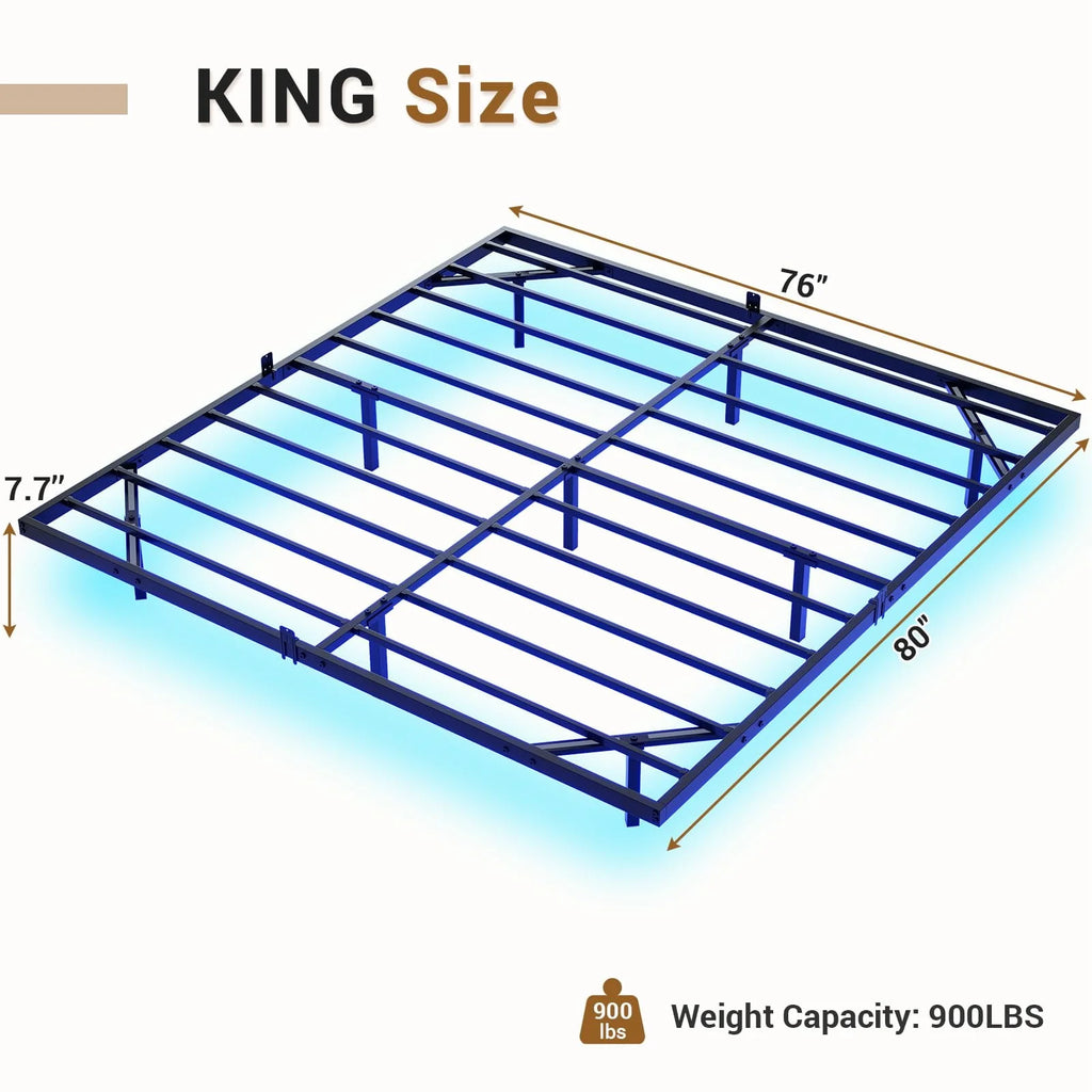 Queen Bed Frame with LED Lights C451948