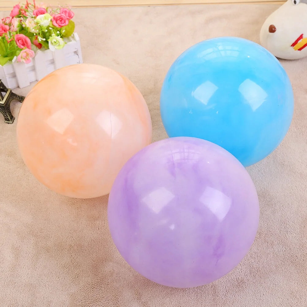 25PCS Marbleized Bouncy Balls, 8.7 Inch Inflatable Sensory Balls J7488