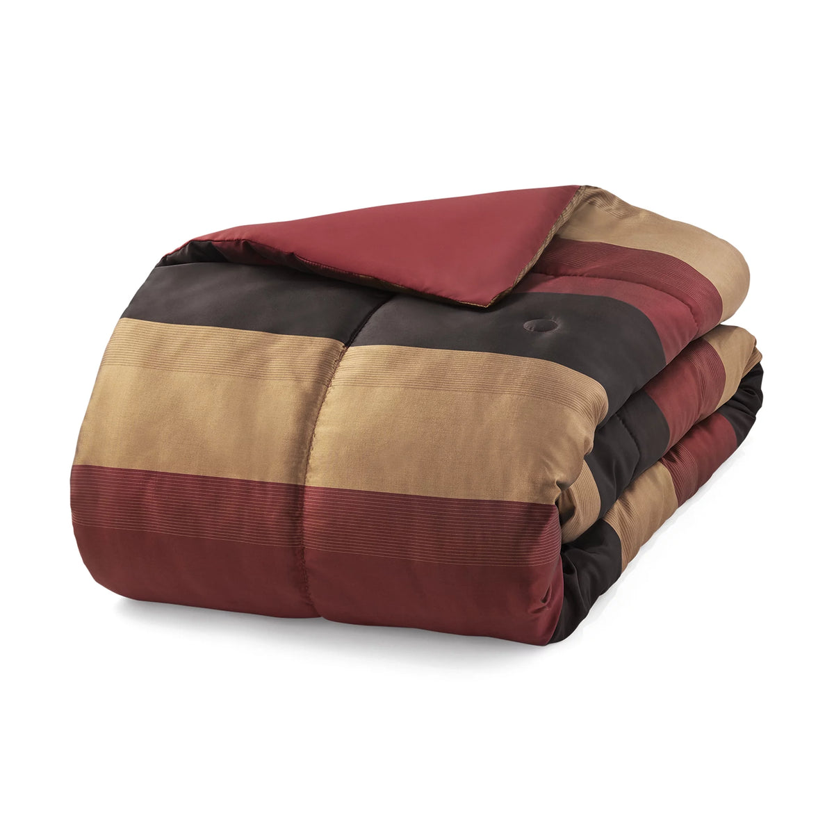 Red Striped 7-Piece Comforter Set U68569
