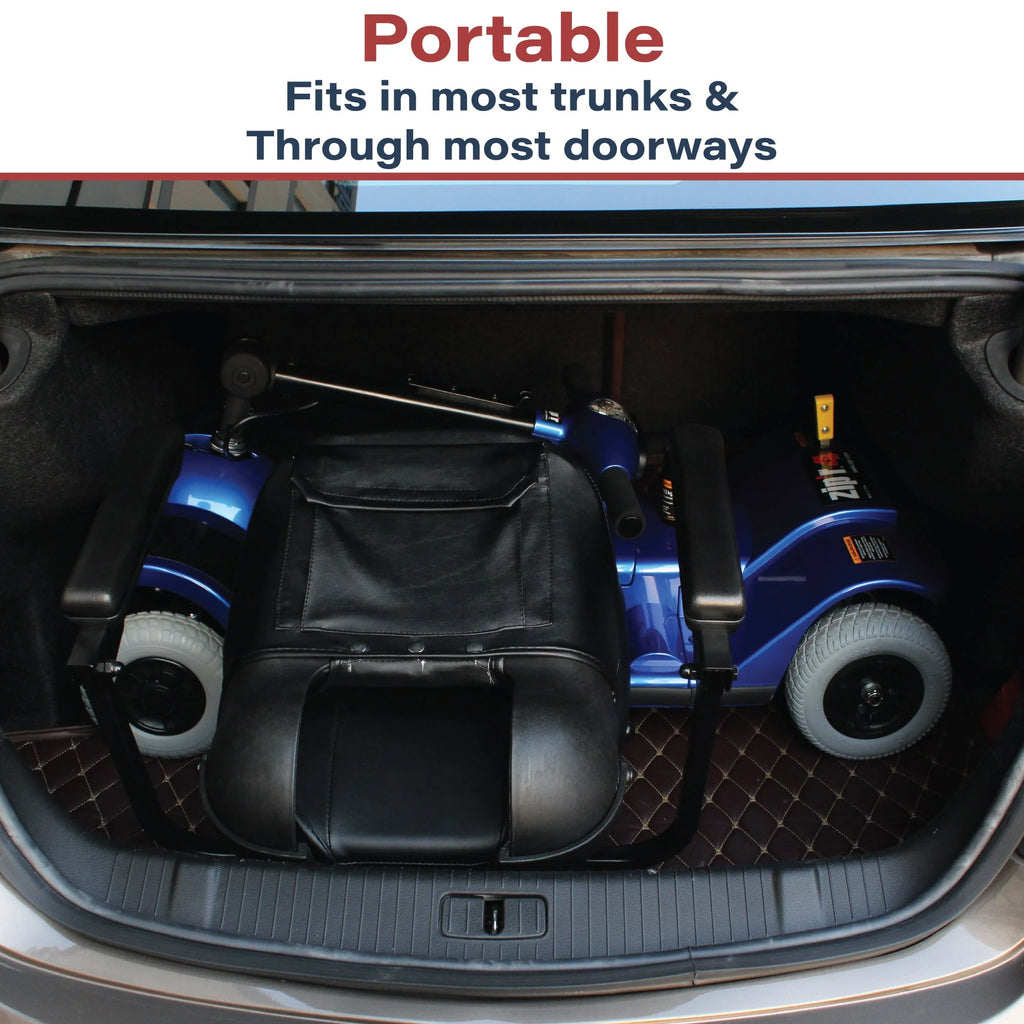 Blue 4 Wheel Folding Mobility Scooter Z952