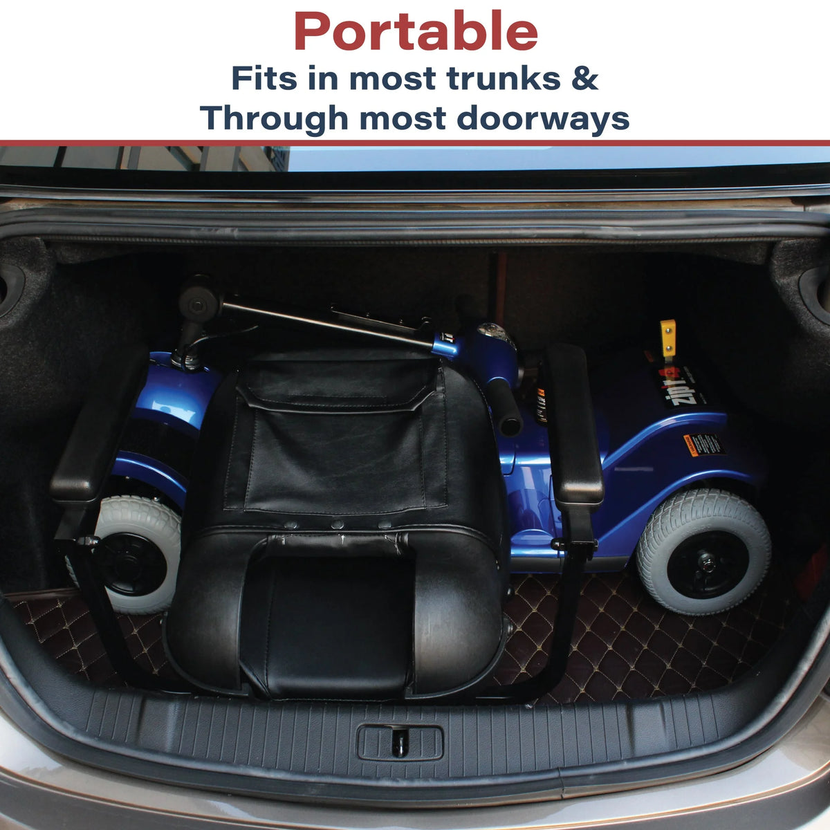 Blue 4 Wheel Folding Mobility Scooter Z952