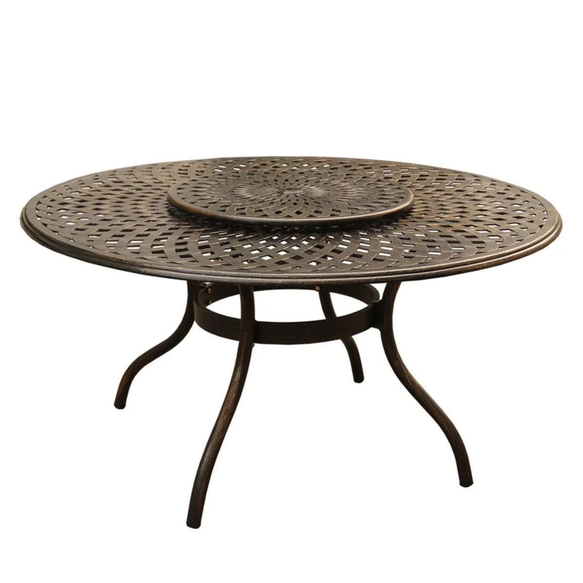 Aluminum 7 Piece Dining Set with Lazy Susan A78654