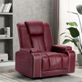 Claret Faux Leather Reclining Chair Set of 2 Z747082