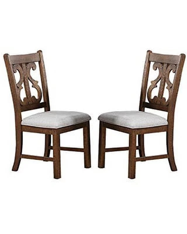 Set of 2 Wooden Cushion Seat Chairs K499439