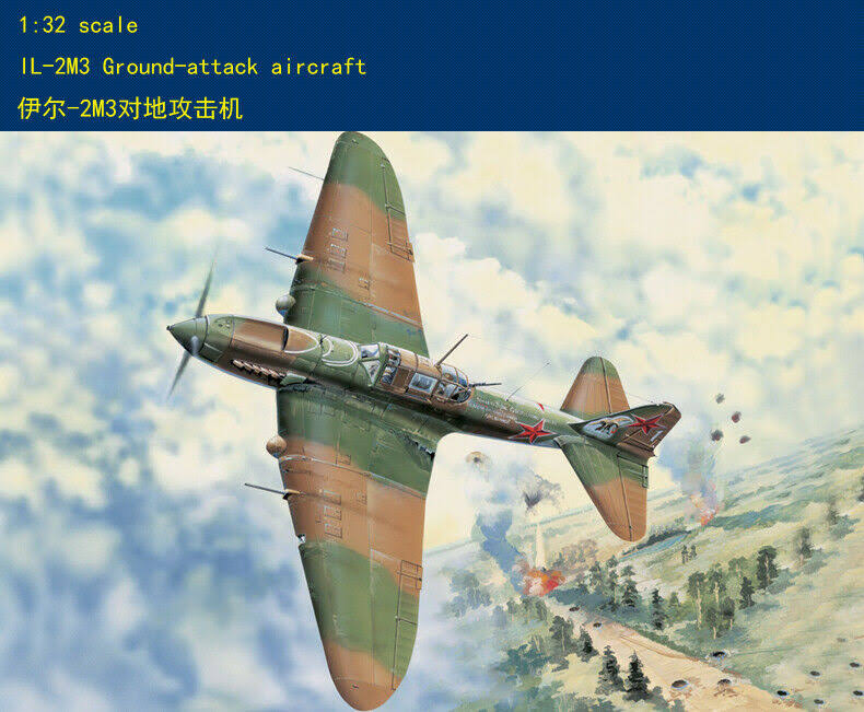 1/32 Il-2M3 Ground Attack Aircraft Model Kit C4135