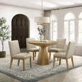 Round Pedestal Dining Set with 4 Chairs G700