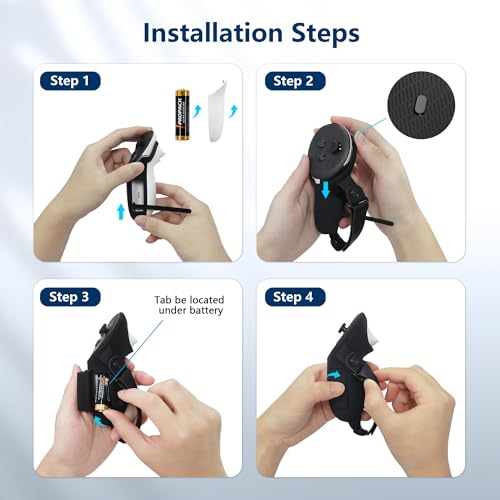 Upgraded Controller Grips Cover with Battery Opening Cover and Knuckle Straps Protector S769936