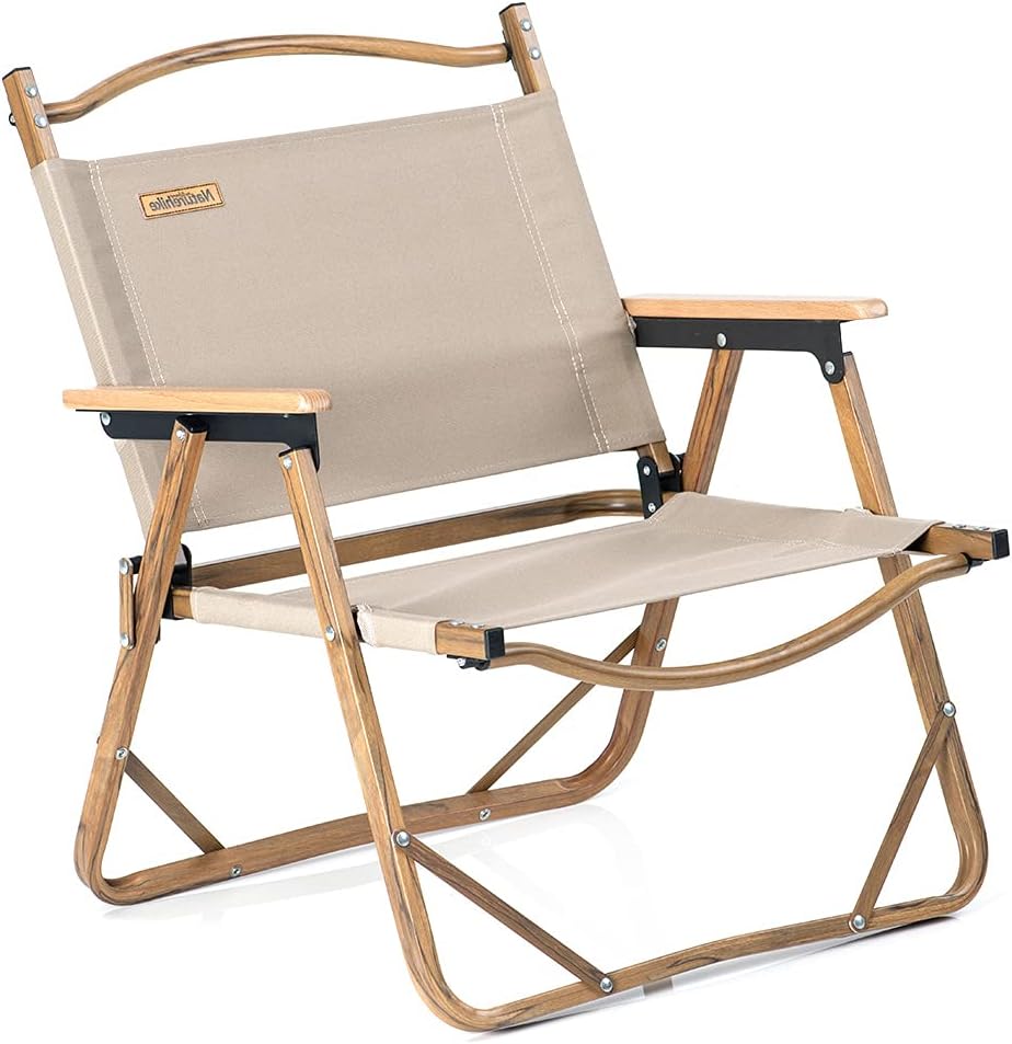 Wood Grain Aluminum Portable Folding Camping Chair U83248