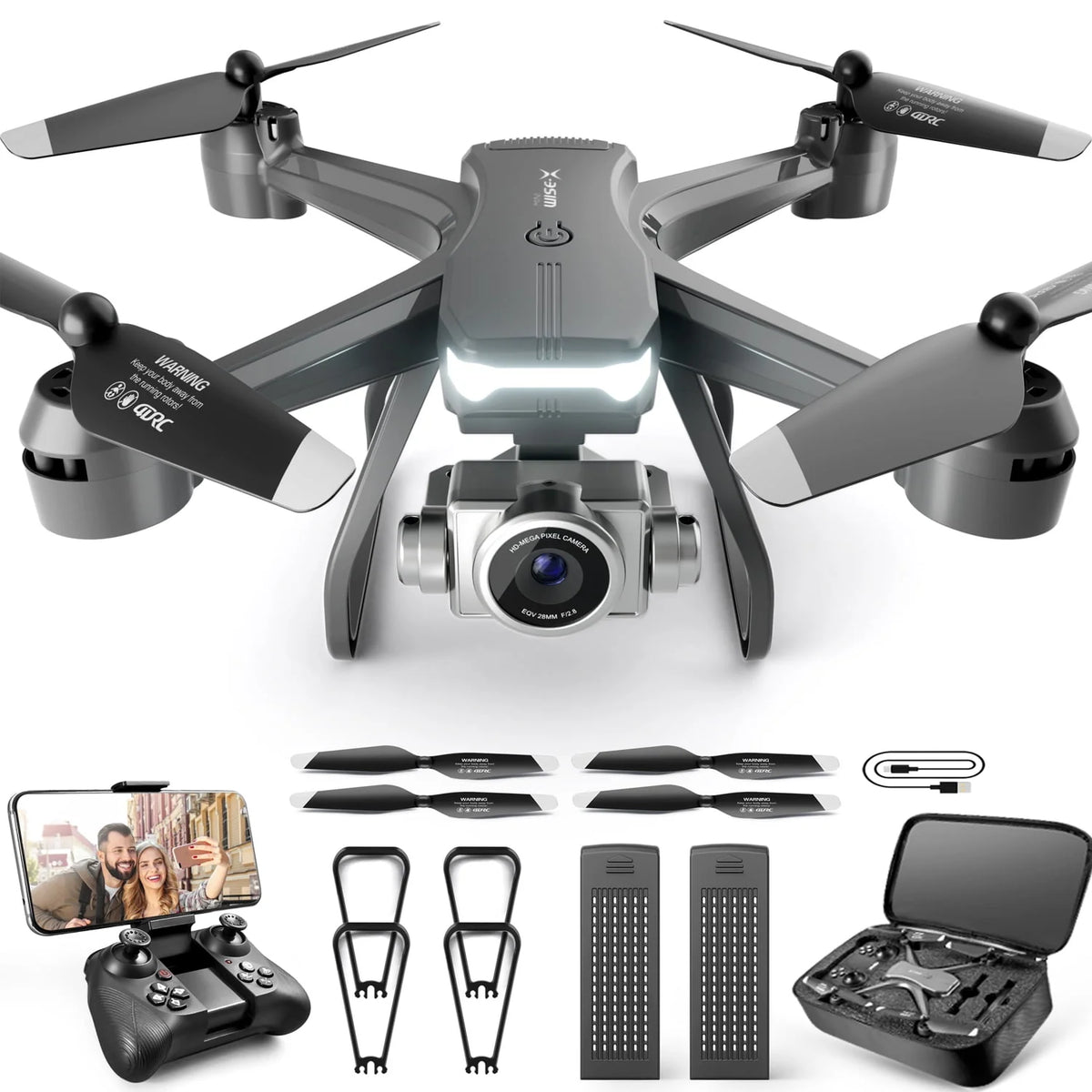 1080P HD Camera Wifi Drone with 2 Batteries A381