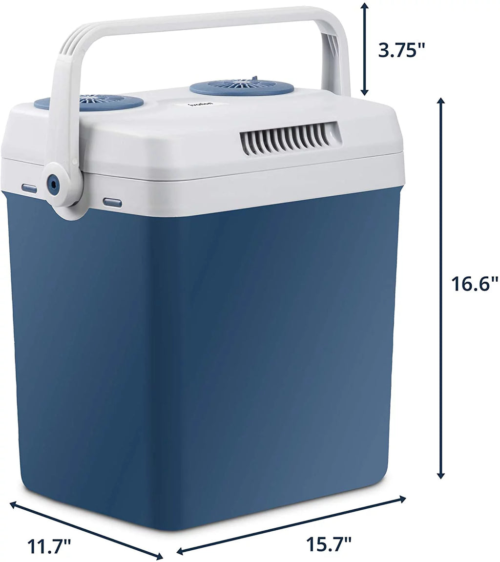 25 L Electric Cooler & Warmer Portable Car Fridge Blue P3168
