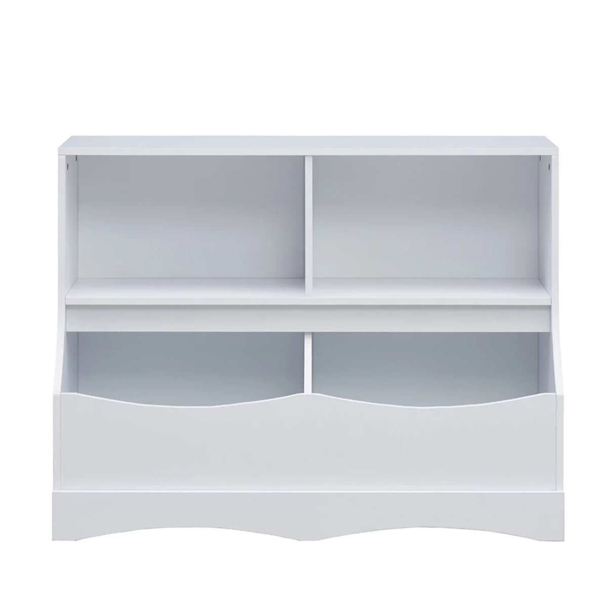 White Kids Toy Storage with Bookshelves Y63866