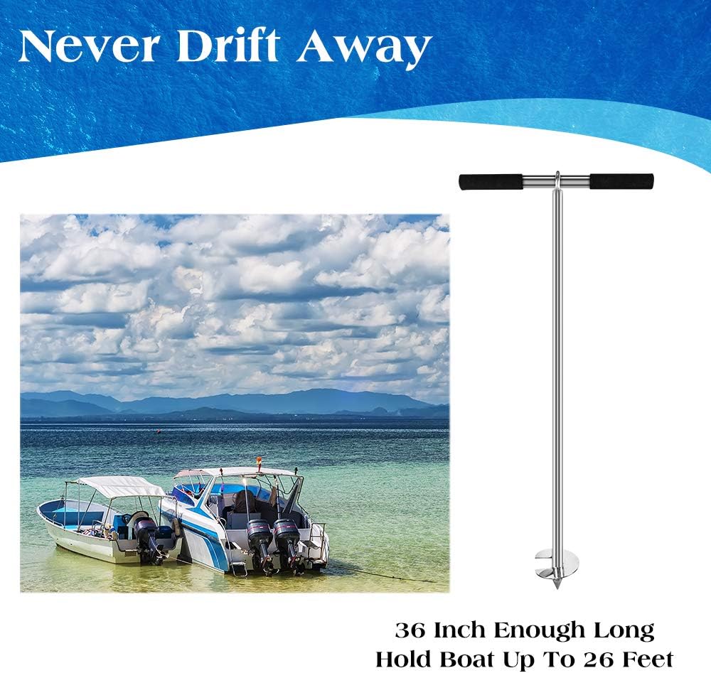 Sand Anchor with Bungee Dock Line Pack of 2 W660
