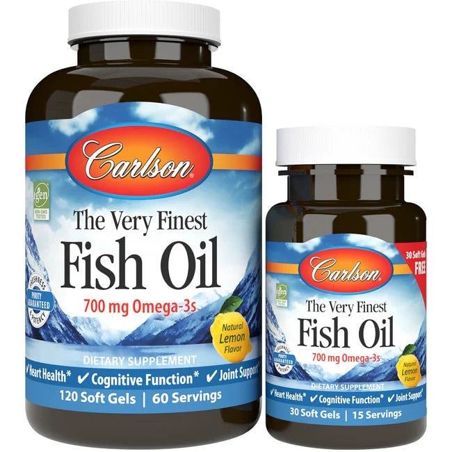 Fish Oil Softgels Lemon Flavor 120 + 30 Ct W93623