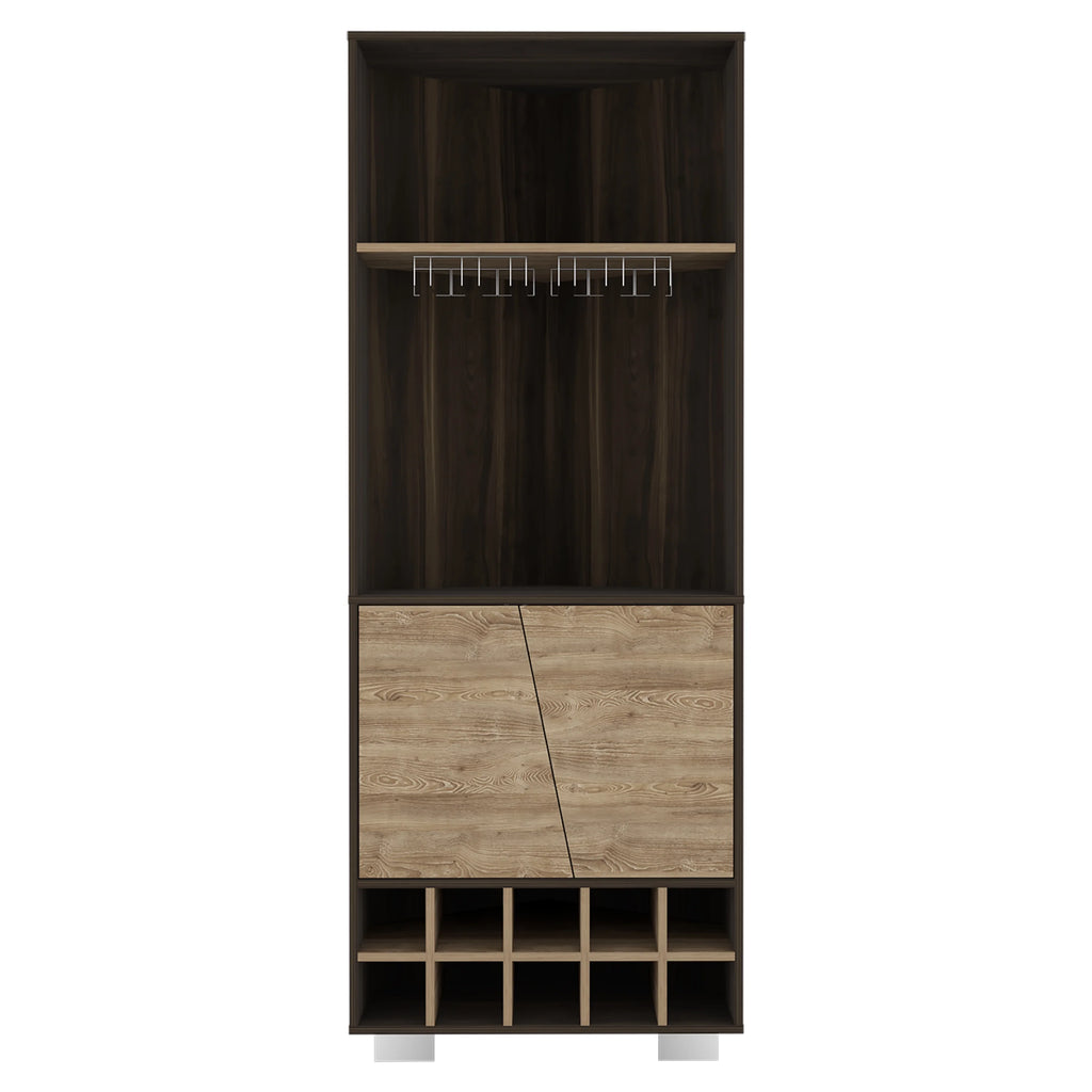 Corner Bar Cabinet Dark Oak Pine B444