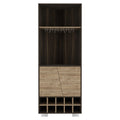 Corner Bar Cabinet Dark Oak Pine B444